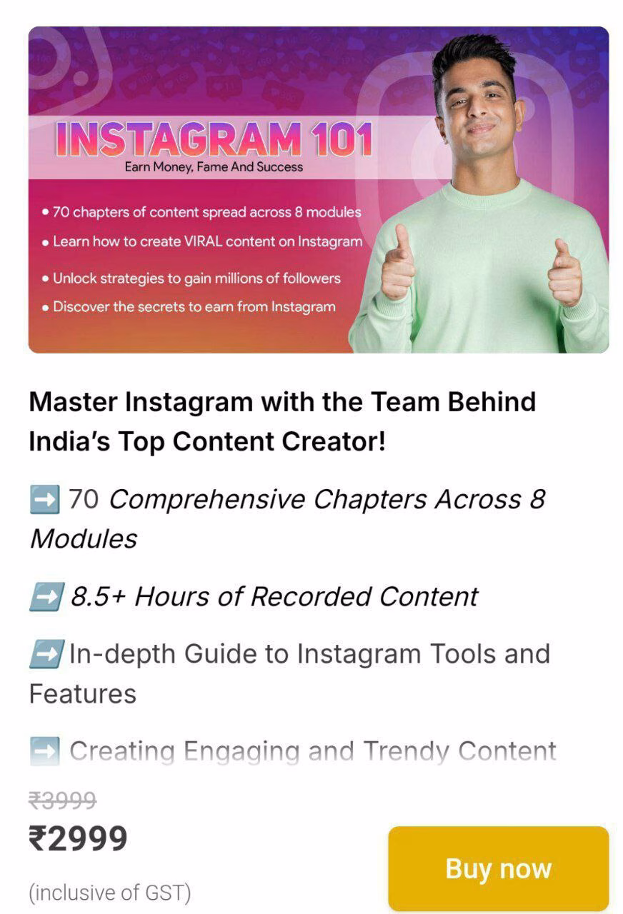 Ranveer Allahbadia Instagram 101 Full Complete Course