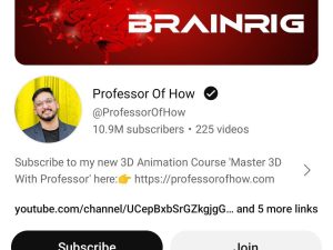 Professor Of How 3D Course By BrainRigStudios