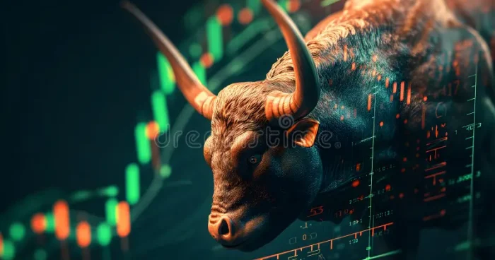 bull-stock-market-chart-background-bull-stock-market-chart-background-closeup-selective-focus-neural-307859814
